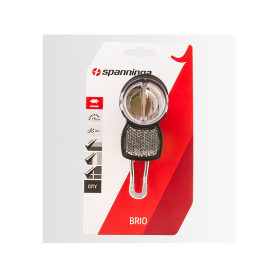 LAMPKA PRZÓD POD DYNAMO SPANNINGA BRIO 15LUX/80LM