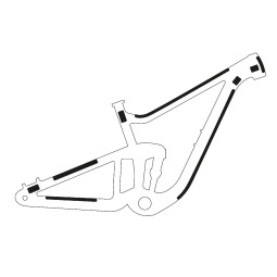 OSŁONA RAMY ZEFAL SKIN ARMOR, TRANSPARENTNA, L