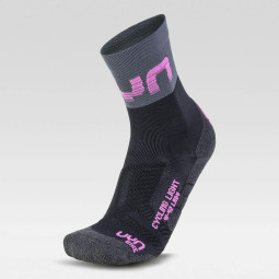 SKARPETKI ROW. UYN LADY CYCLING LIGHT, B/G/R