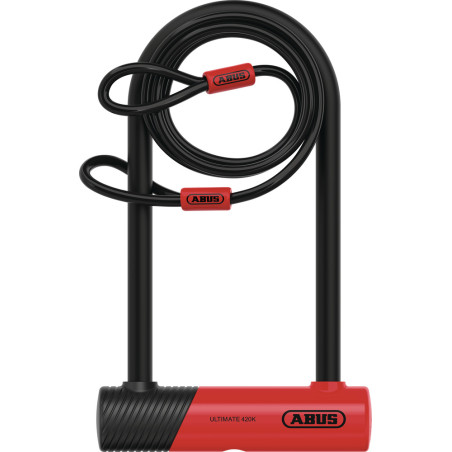 U-LOCK ABUS ULTIMATE 420K +USH +COBRA, CZERWONY