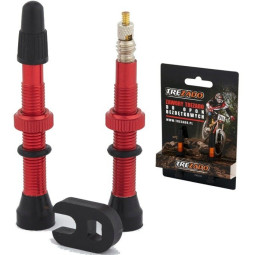 ZAWORY DO TUBELESS TREZADO 2 SZT, 34 MM, CZERWONE