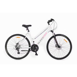 ROWER STORM CROSS AERO 4.0 L, BIAŁY/RÓŻ, 17