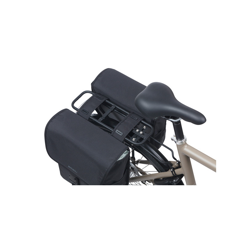 SAKWA PODWÓJNA BASIL GO DOUBLE BAG, S.BLK, 32L