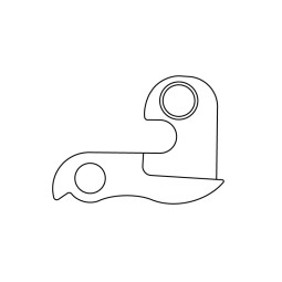 HAK DO RAMY A-HG003 ZE ŚRUBĄ SREBRNY..