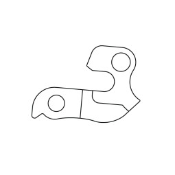 HAK DO RAMY A-HG006 ZE ŚRUBĄ SREBRNY..