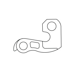 HAK DO RAMY A-HG012 ZE ŚRUBĄ SREBRNY..