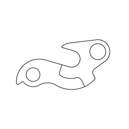 HAK DO RAMY A-HG014 ZE ŚRUBĄ SREBRNY..