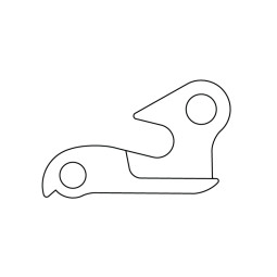 HAK DO RAMY A-HG020 ZE ŚRUBĄ SREBRNY..