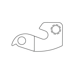 HAK DO RAMY A-HG023 ZE ŚRUBĄ SREBRNY..